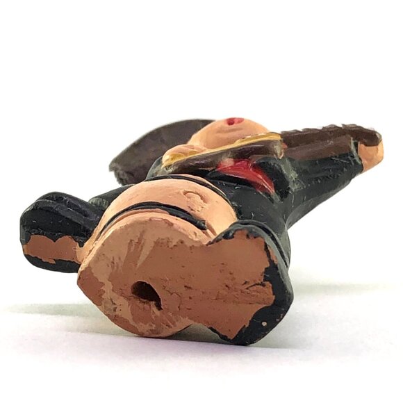 Vintage Spanish Terra Cotta Mud People Figurine Guitar Player Folk Dancing Clay - Picture 9 of 12